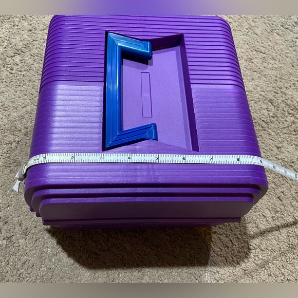 Vintage SASSABY MAKEUP CARRYING CASE Organizer Purple Model 102 Made In USA - Picture 13 of 15